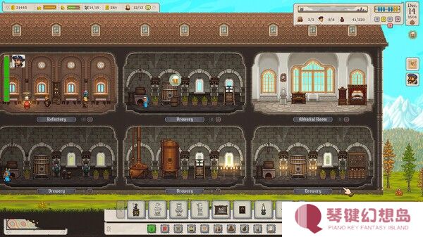 《啤酒修道院》Steam抢测开启 像素建造模拟经营