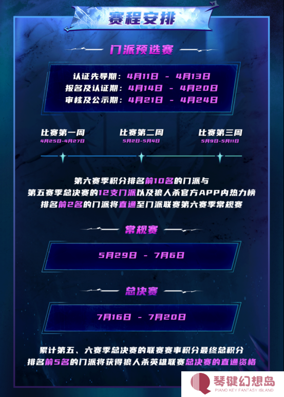 狼人杀门派联赛·第六赛季预选赛报名开启，刷脸参赛争夺晋级名额！